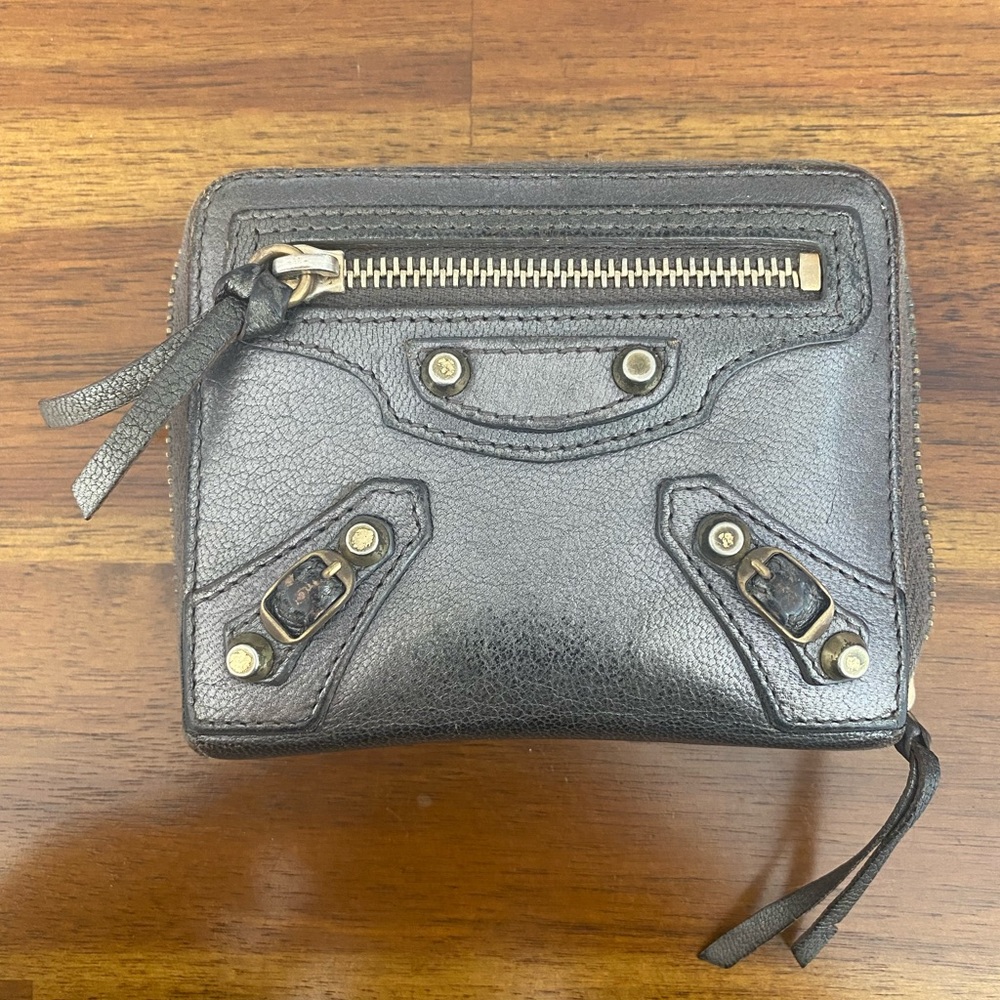 Balenciaga silver wallet